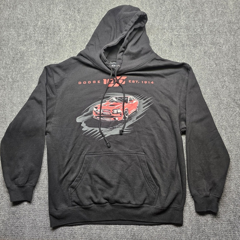 Dodge Charger Graphic Hoodie Black Mens XL Est 1914 Official Licensed Pullover